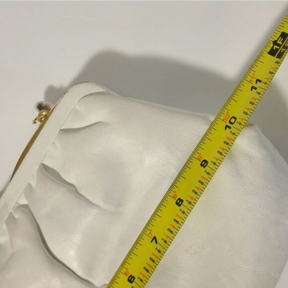 Empire Orr Vintage White Gold Leather Clutch Bag - Picture 5 of 7